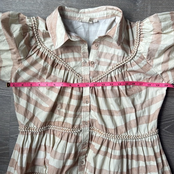 Anthropologie Let Me Be Embroidered Tiered Mini Dress Small - Picture 11 of 15